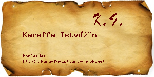 Karaffa István névjegykártya