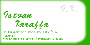 istvan karaffa business card